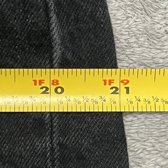 Levis 501 Shorts Womens W31 Black Denim Button Fly Cutoff Bottoms - Picture 7 of 14